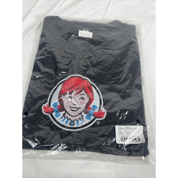 Barco Uniforms Wendy's Employee T-Shirt Charcoal Size L Large NEW - Picture 1 of 5